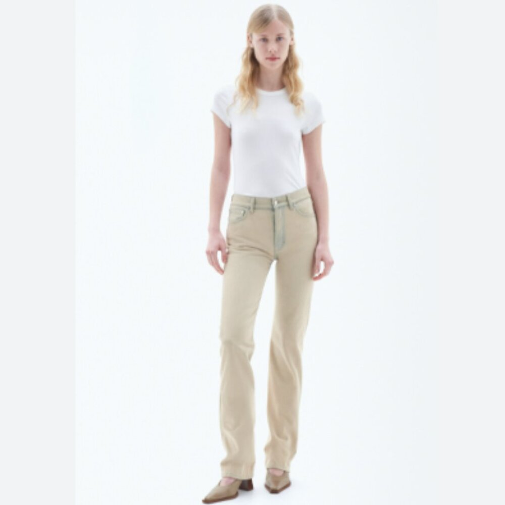 NWT Filippa K 93 Straight Jeans in Beige Overdyed Size 32